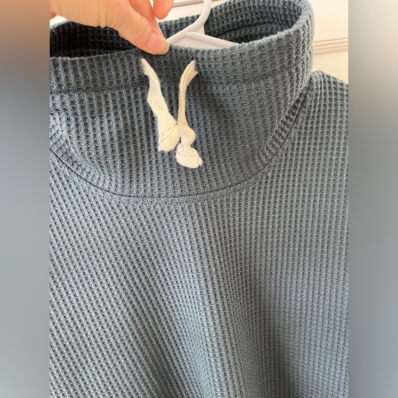 L.L. Bean Waffle Knit Cowl Neck - Picture 2 of 10